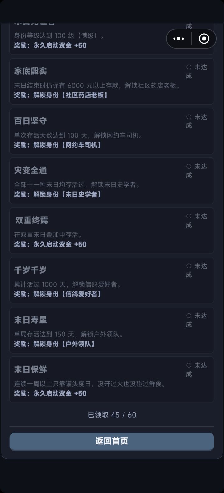 成就一周以上只吃罐头怎么做?ɵ̷﹏ɵ̷̥̥᷅截图