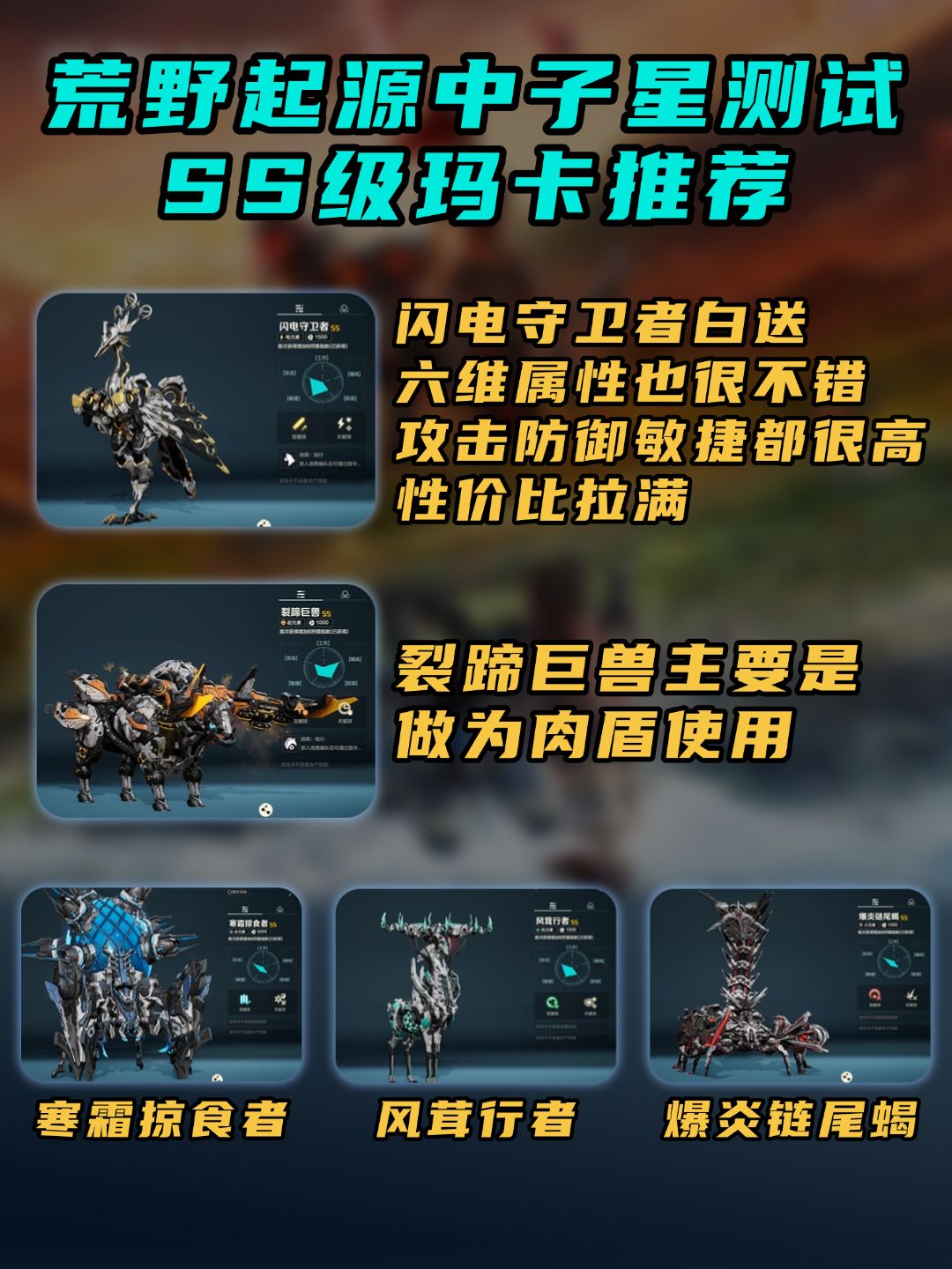 荒野起源中子星测速SS级玛卡推荐! 2
