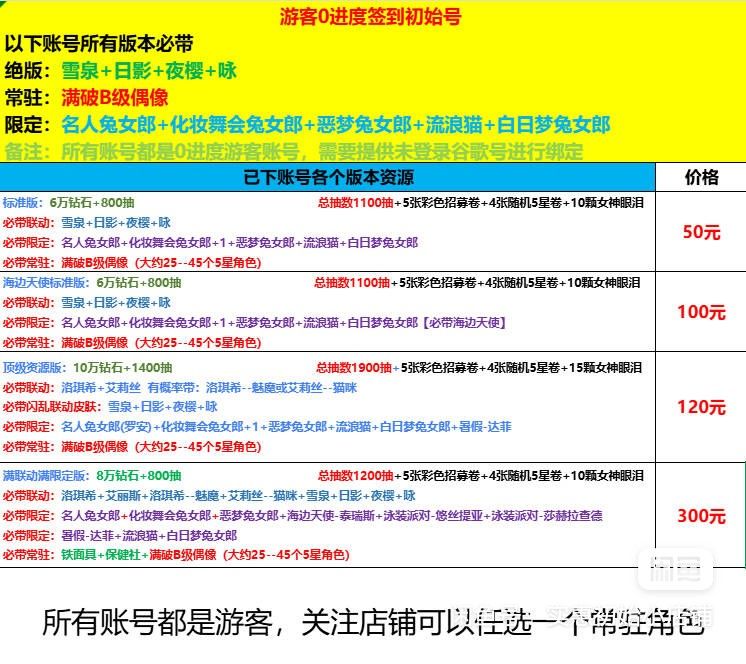 大佬们,预算50-60买初始号入坑,怎么选 2