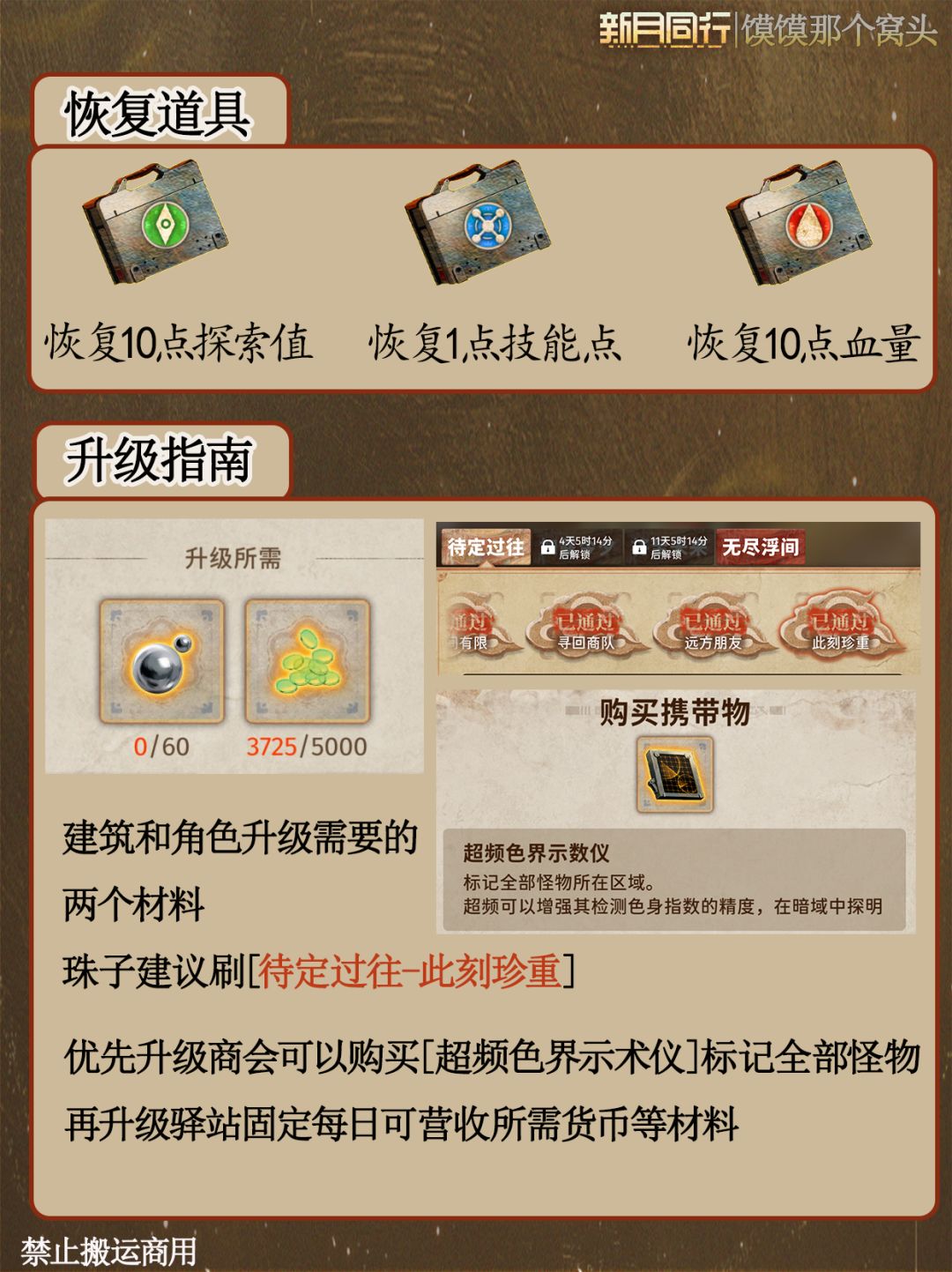 [新月同行]行商漫记闯关的一些小技巧 2