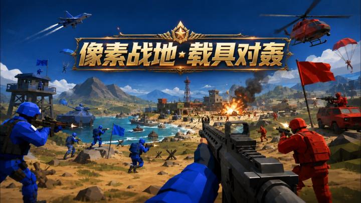 像素战场、载具対轰,体验步坦协同的像素枪战大战场!截图