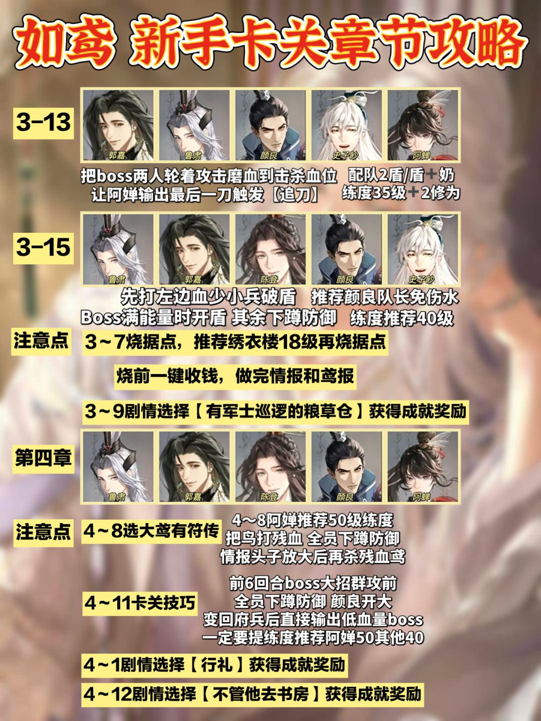 「如鸢」新手卡关必看 章节通关保姆级攻略 2