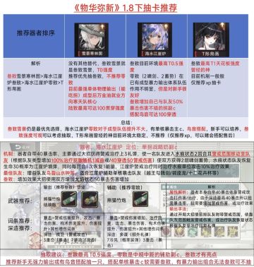 【物华弥新1.8下版本】更新内容解析❗