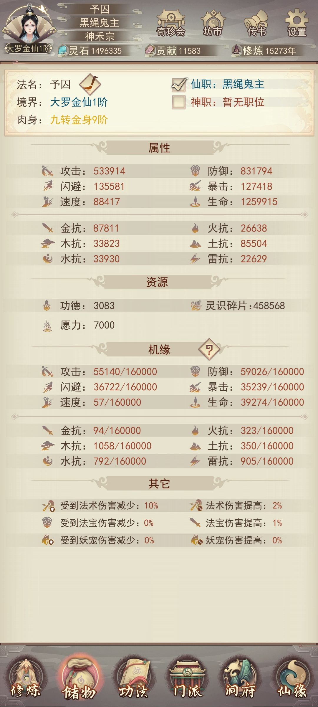 1.5w年大罗金仙 2