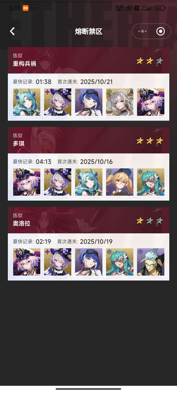 无逆翎,除了炼狱津,其他炼狱副本全打过了截图