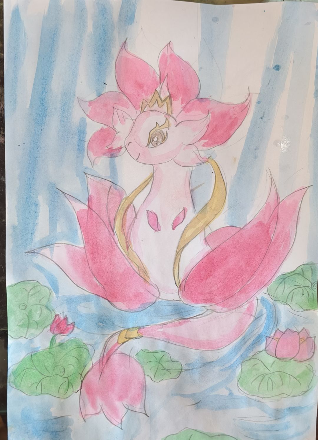 幻兽帕鲁正式版帕鲁，沁莲龙绘画。 6