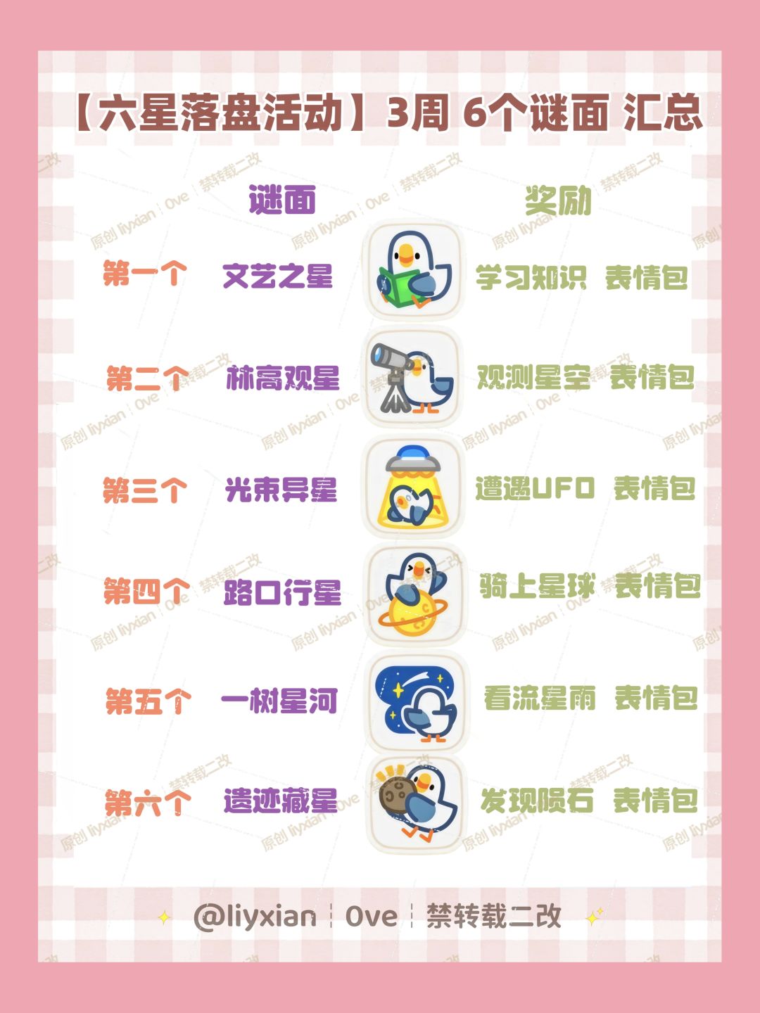 【心动小镇】六星落盘 6个谜面位置 汇总 2