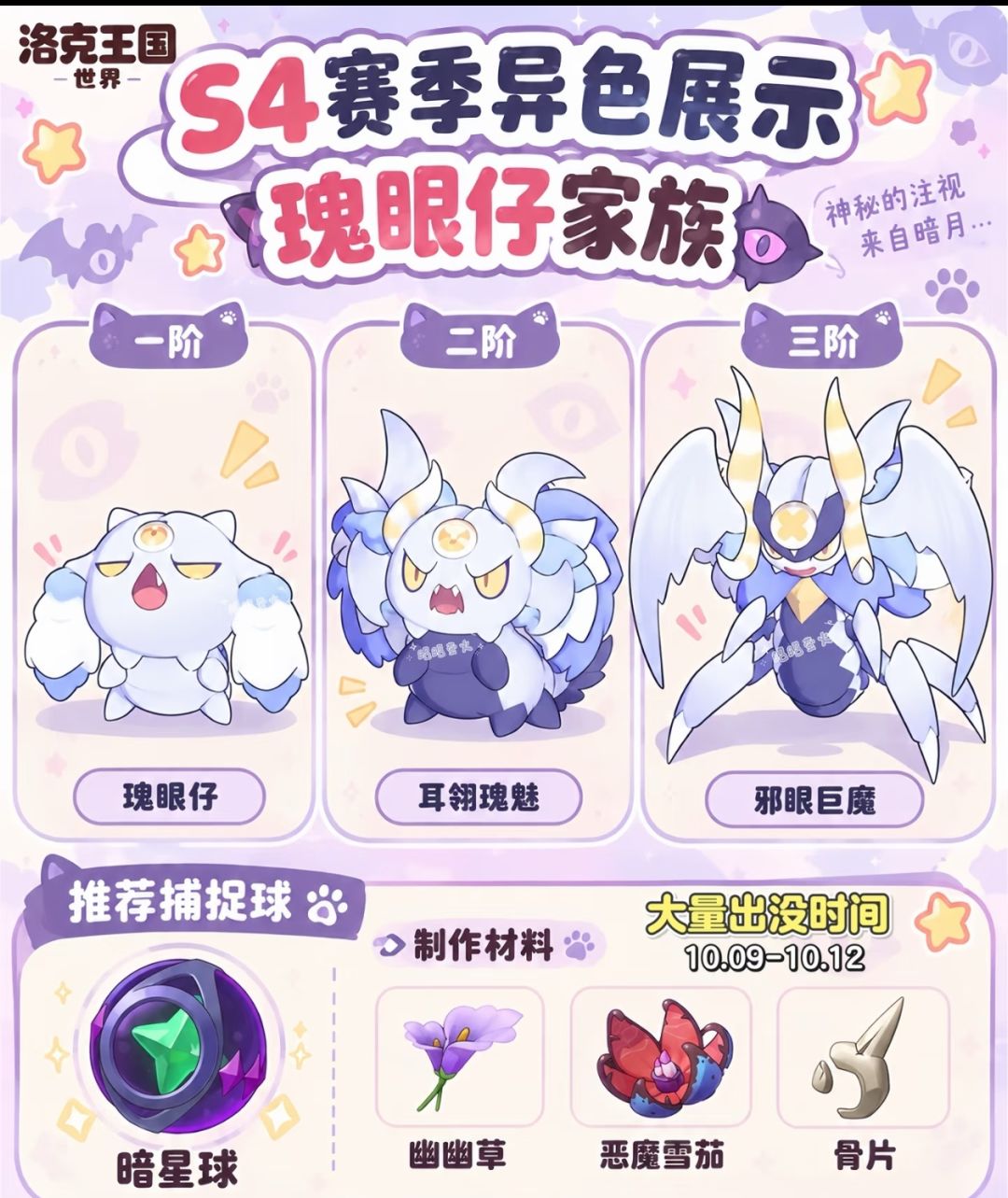 S4出没时间一览!8款常驻异色精灵图鉴速看⏰ 5