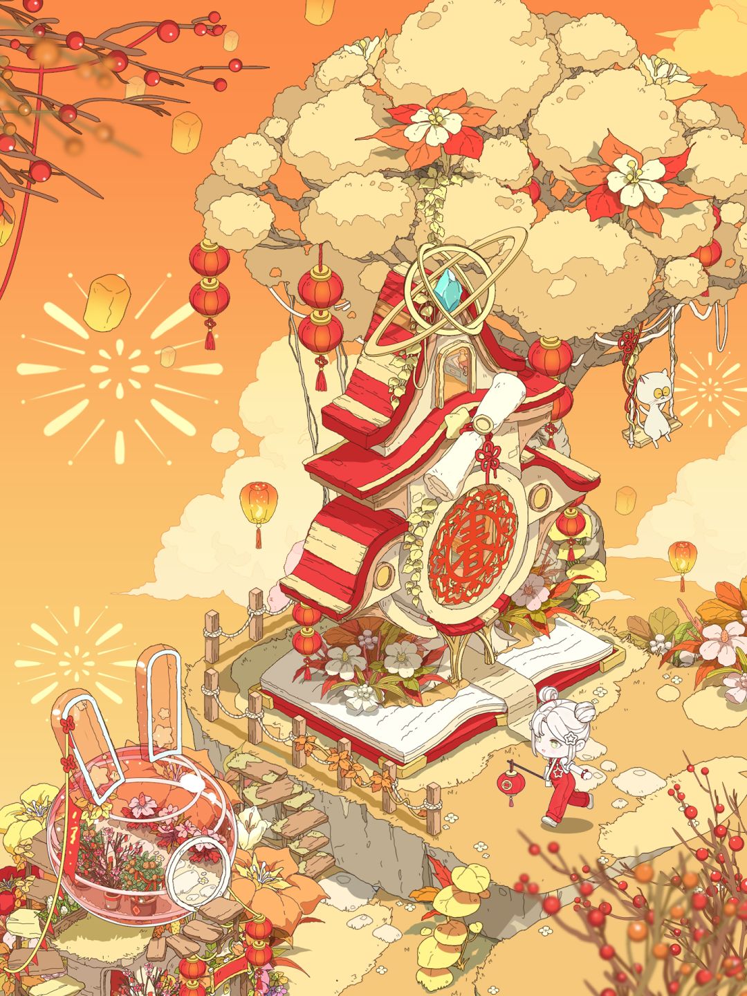 送造景贴纸🎁大年初一接好运壁纸! 1