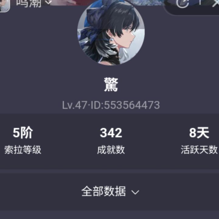 萌新第八天的成果(锄大地爽#发现好游戏 )#鸣潮奥古斯塔截图