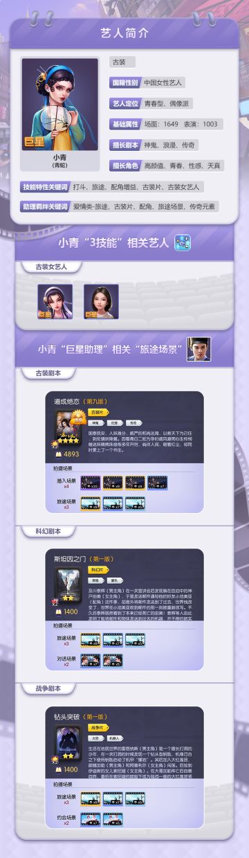 古装辅助:小青（技能3，巨星助理说明）