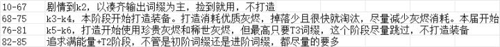 分享一个法系开荒过滤器截图