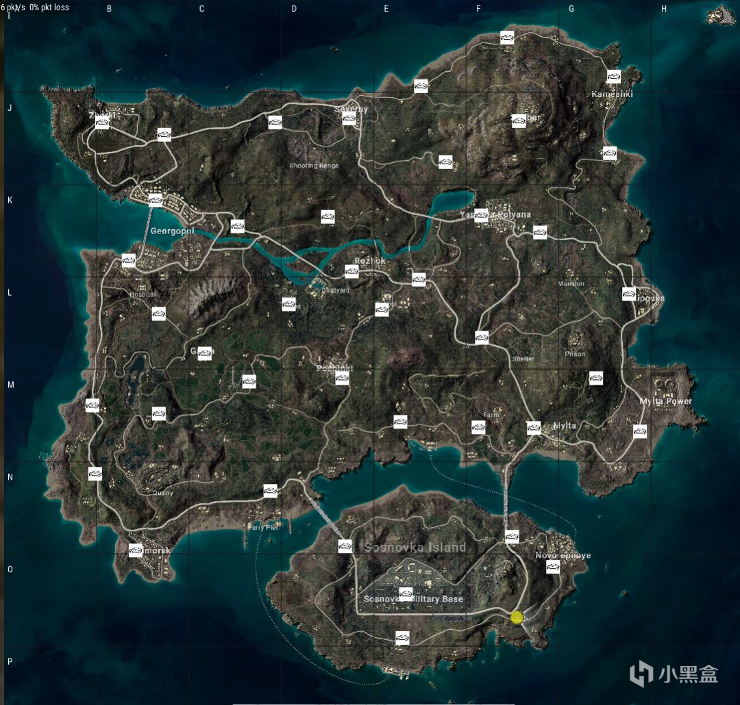 PUBG密室载具加油站点位图 2