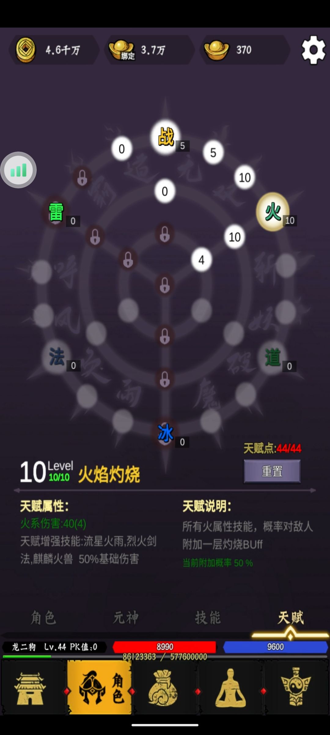 极品大赏之天赋加点 1