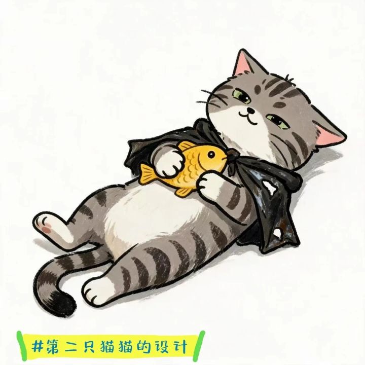 第二只猫猫美术设定及废案截图