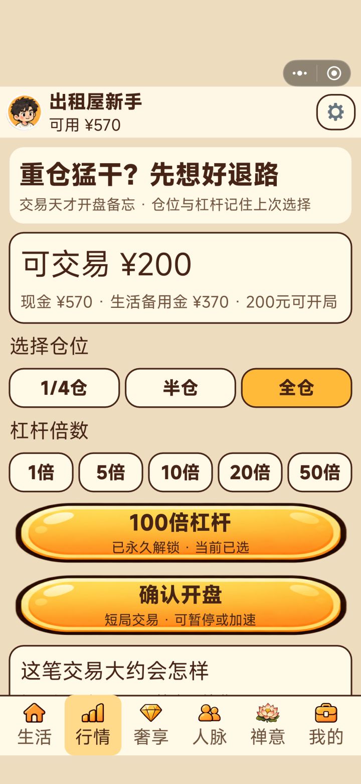百倍杠杆,我玩的就是真实截图