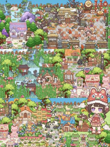 【我的可爱村】商店街装修完成啦！