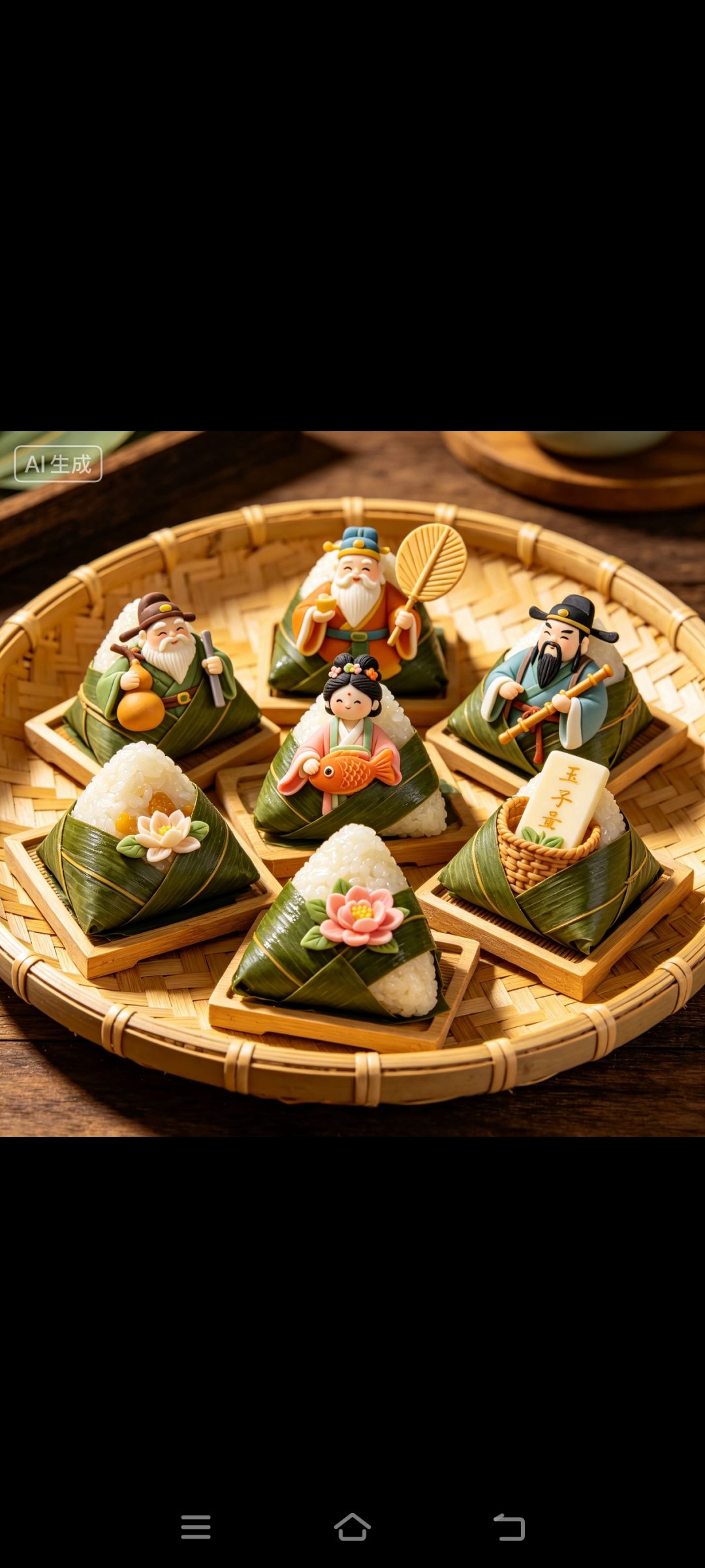 【大道仙途晒粽子】 我叫豆包生成了八仙粽 2