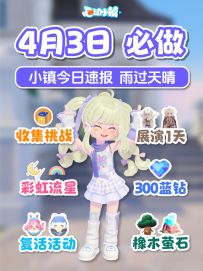 4月3日 收集挑战 复活节 300蓝钻 展演1天