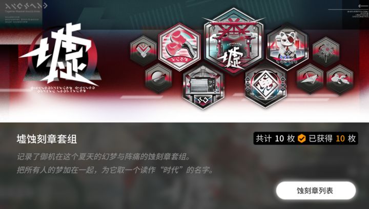 夏活最后一晚!看看你的蚀刻章是否都集齐了?截图