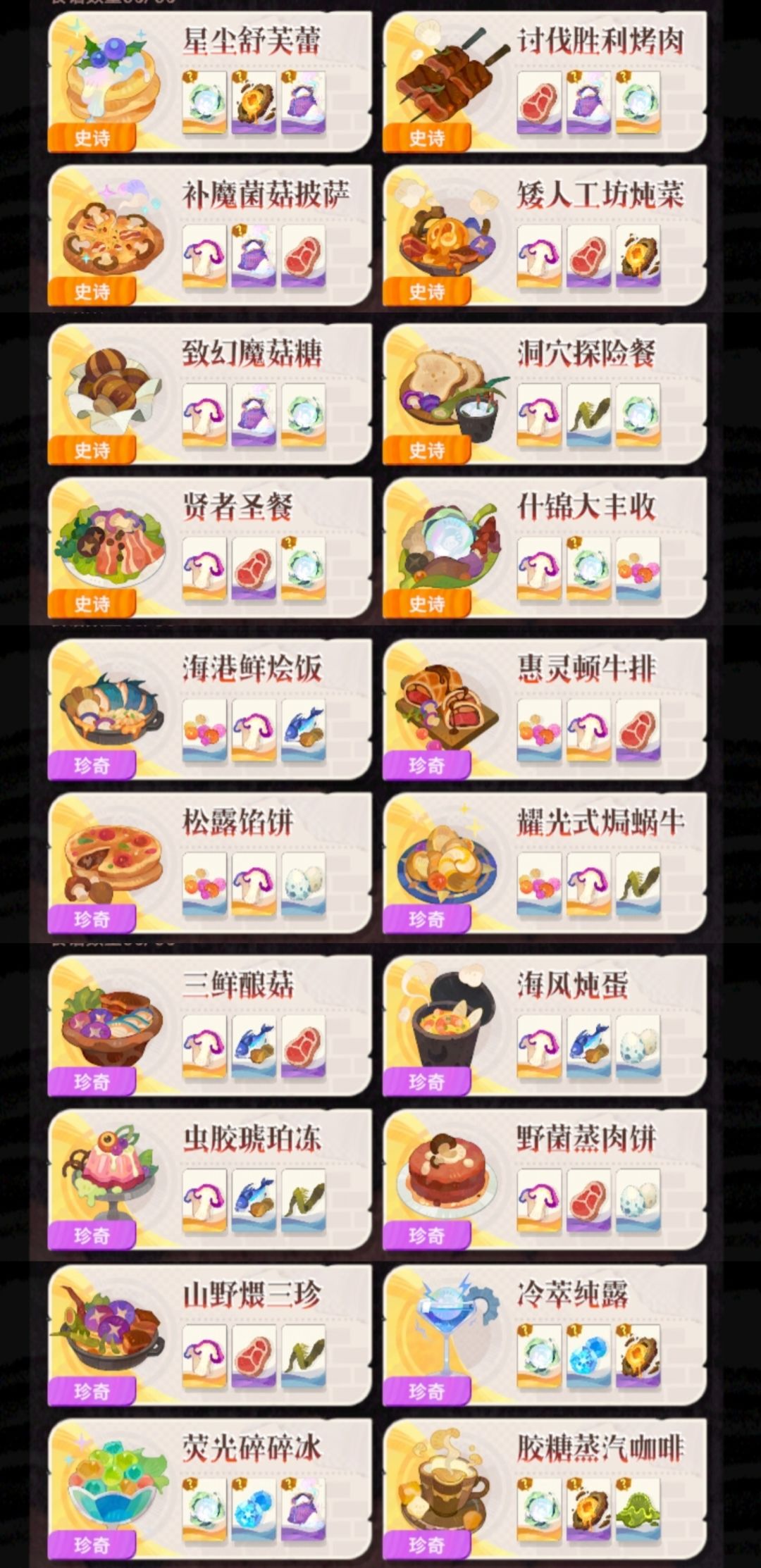 魔物厨房全菜谱来了 3