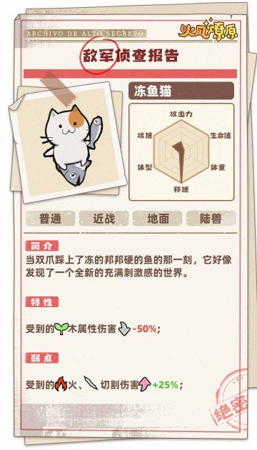 【小兵图鉴】冻鱼猫