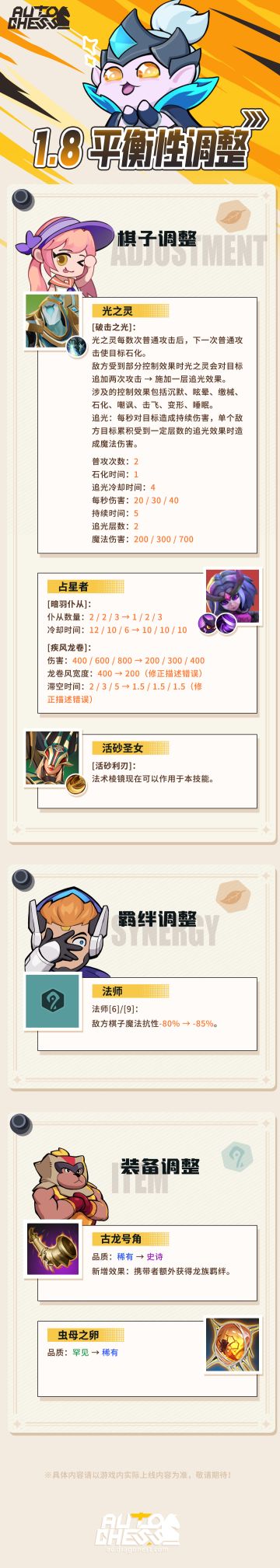 1.8 平衡性更新速览