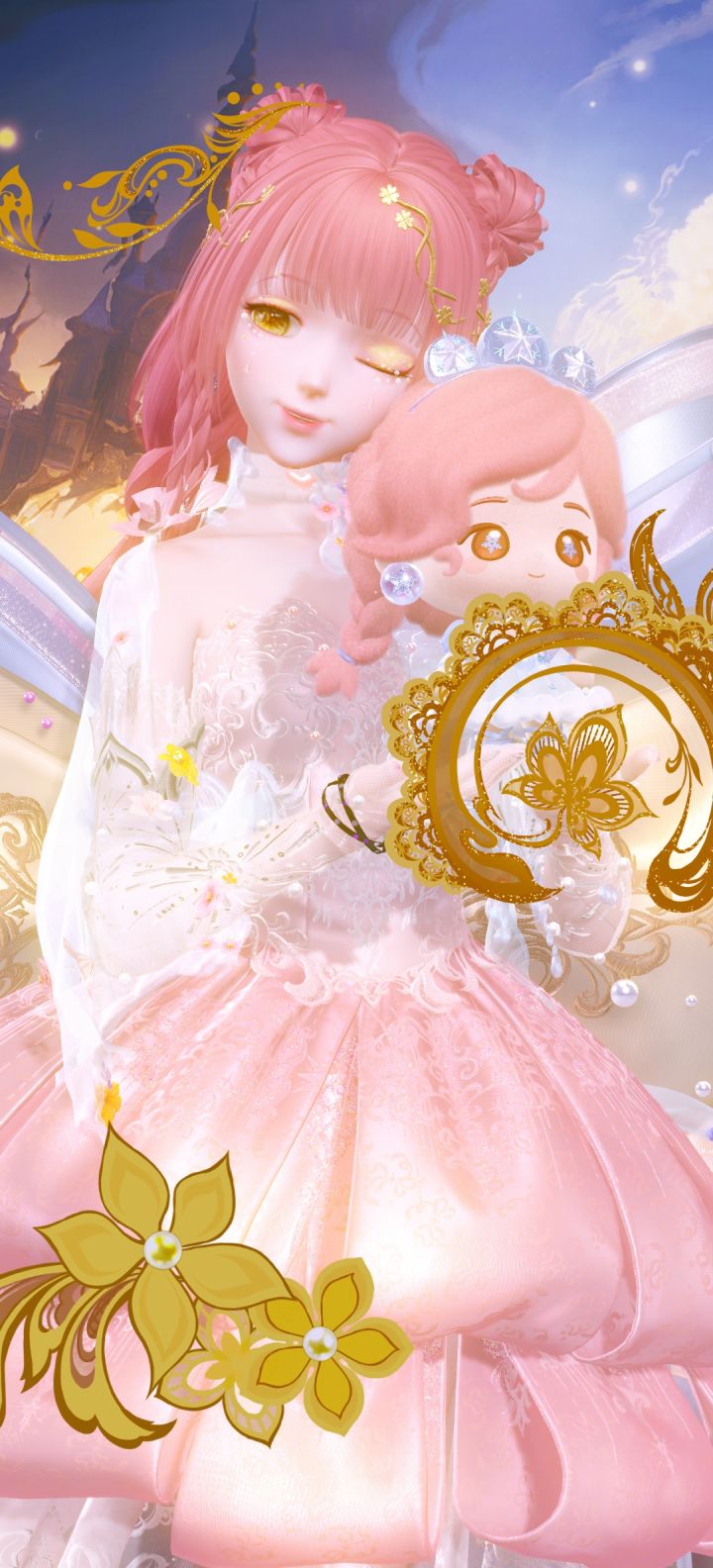 #闪耀暖暖七周年 #闪耀暖暖
可爱的丸子头暖暖截图