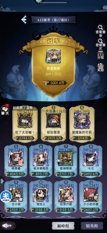 开局小吉第三次奥兹，巅峰组第二。