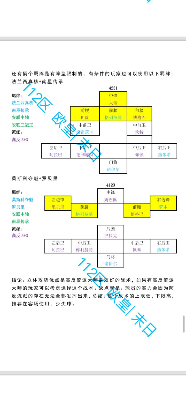 这期的阵型发完了截图