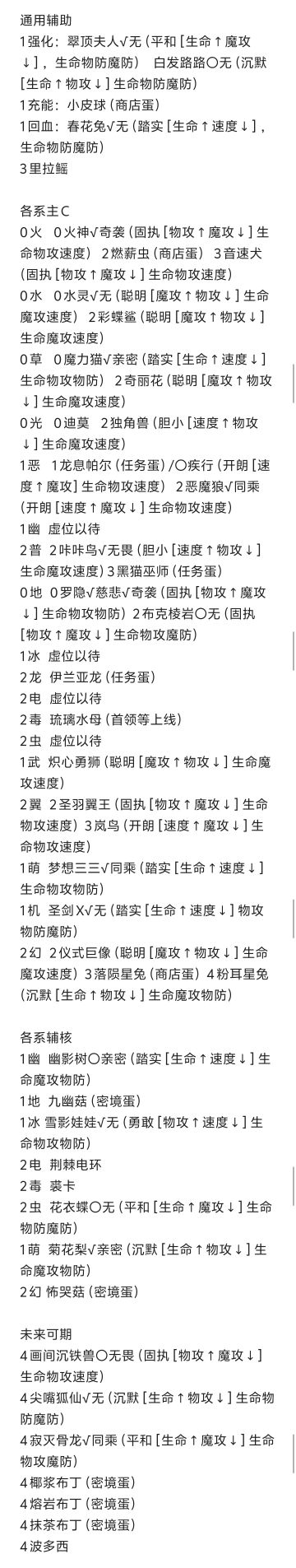洛克王国pve养成顺序及性格资质推荐