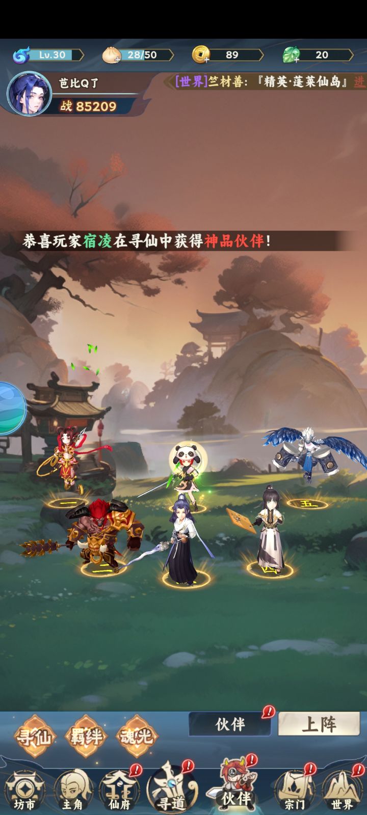第二个伙伴牛魔王站位分享截图