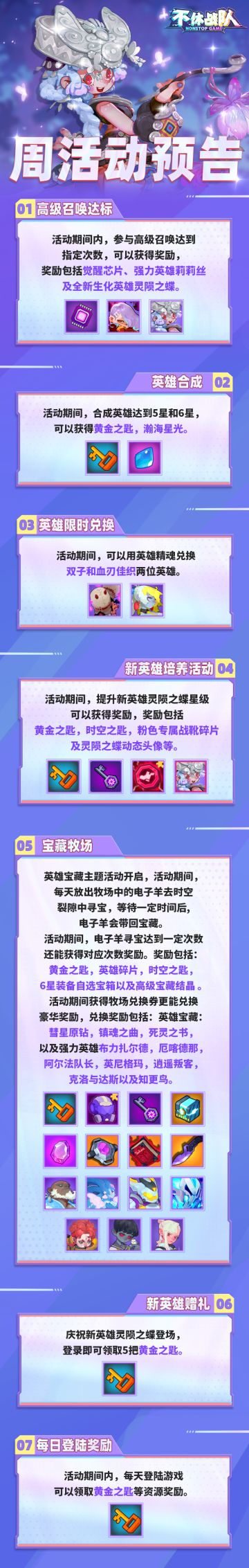 4.21周活动预告（服务器范围：1~1050）