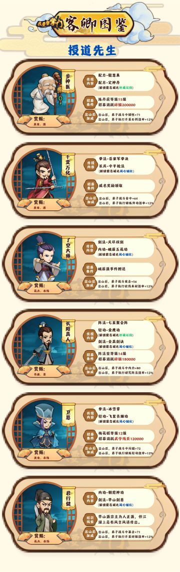 【新手指引】客卿图鉴02——授道先生篇