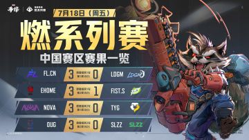 中国赛区第一赛段季后赛7月18日赛果！