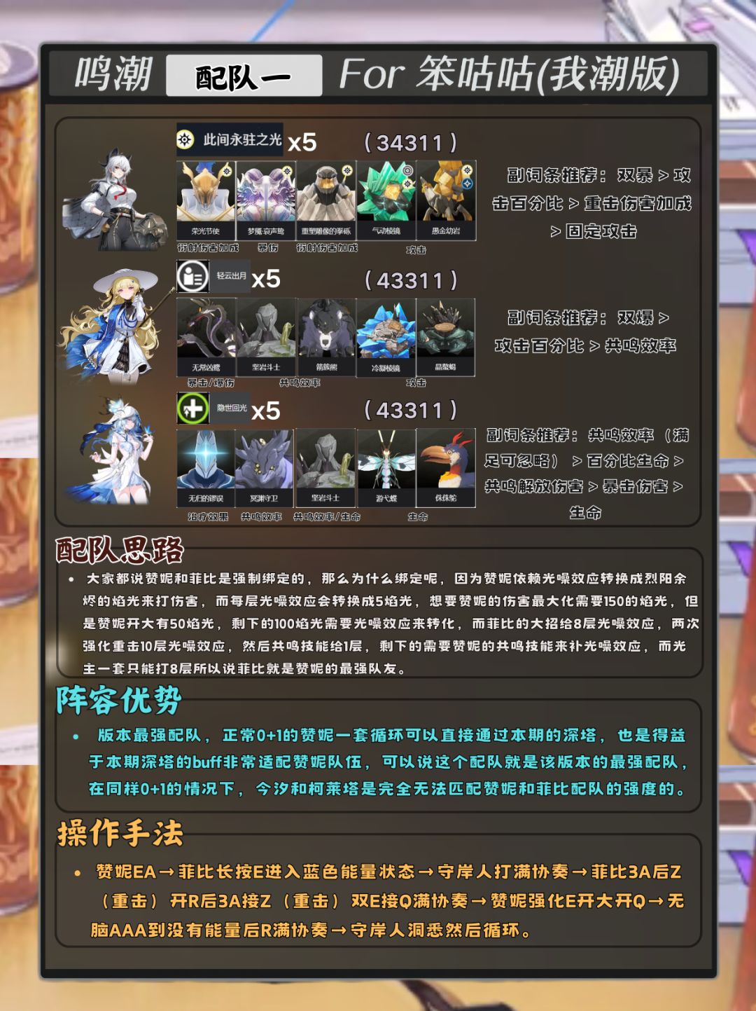 鸣潮｜2.3版本赞妮配队攻略 2