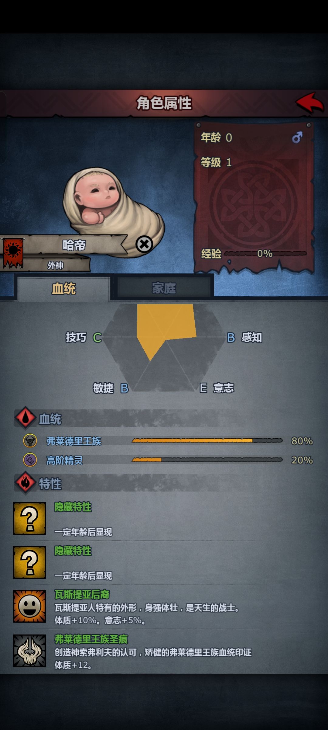 第一个可以神血的孩子,就是属性好奇怪 2