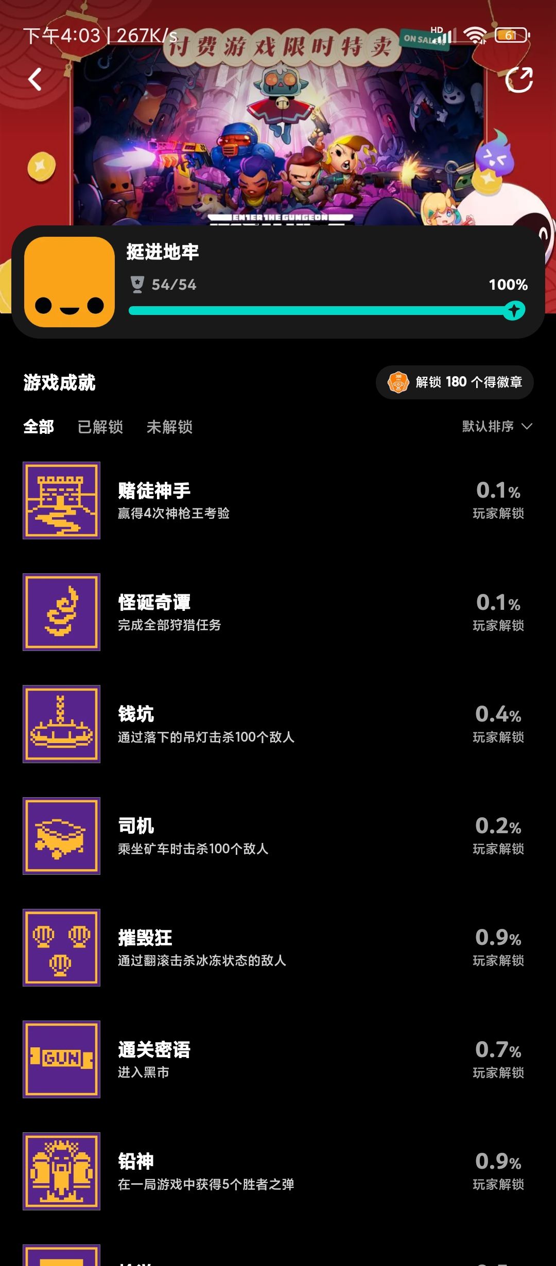 达成全成就截图