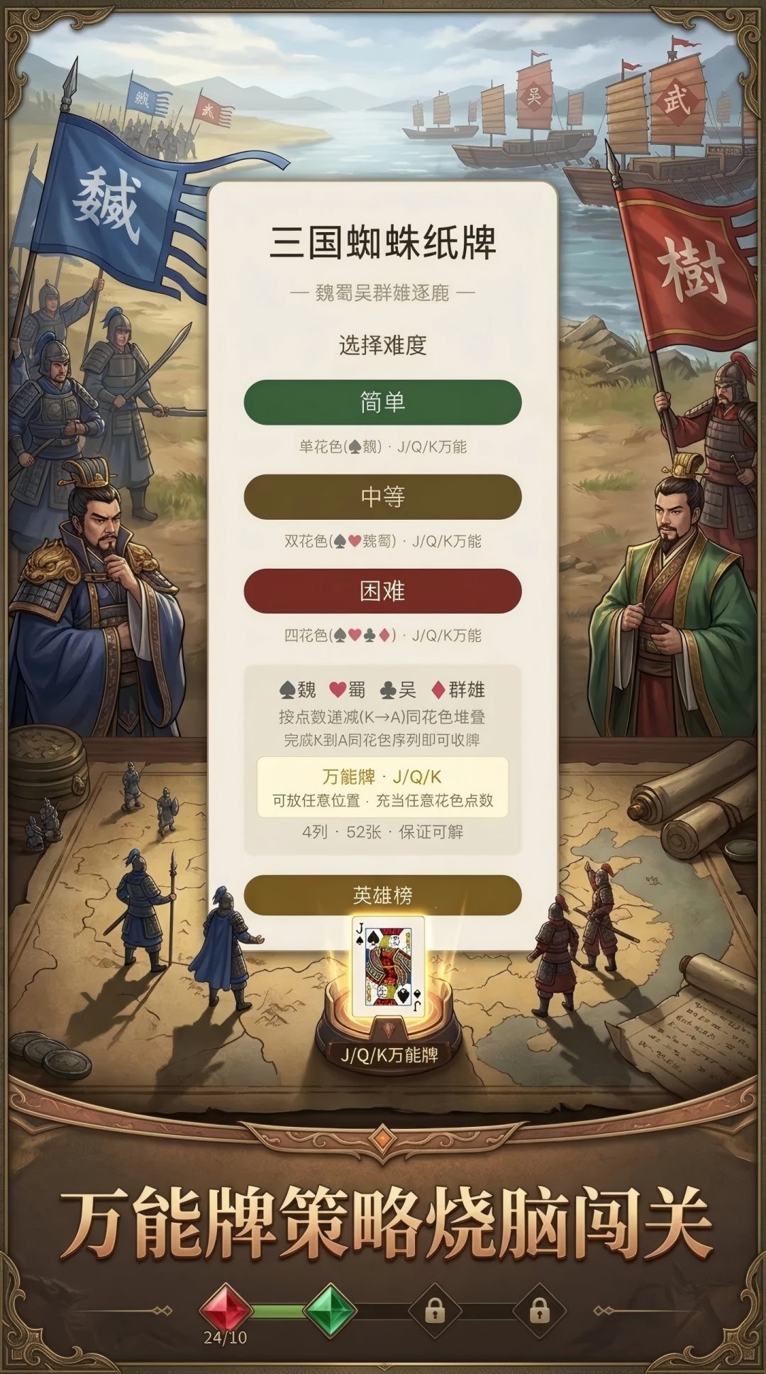 《作品自荐》三国蜘蛛纸牌 1