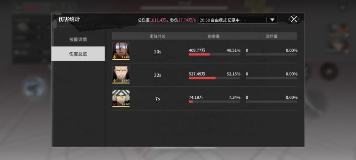 突队东仙一角对单对群伤害对比截图