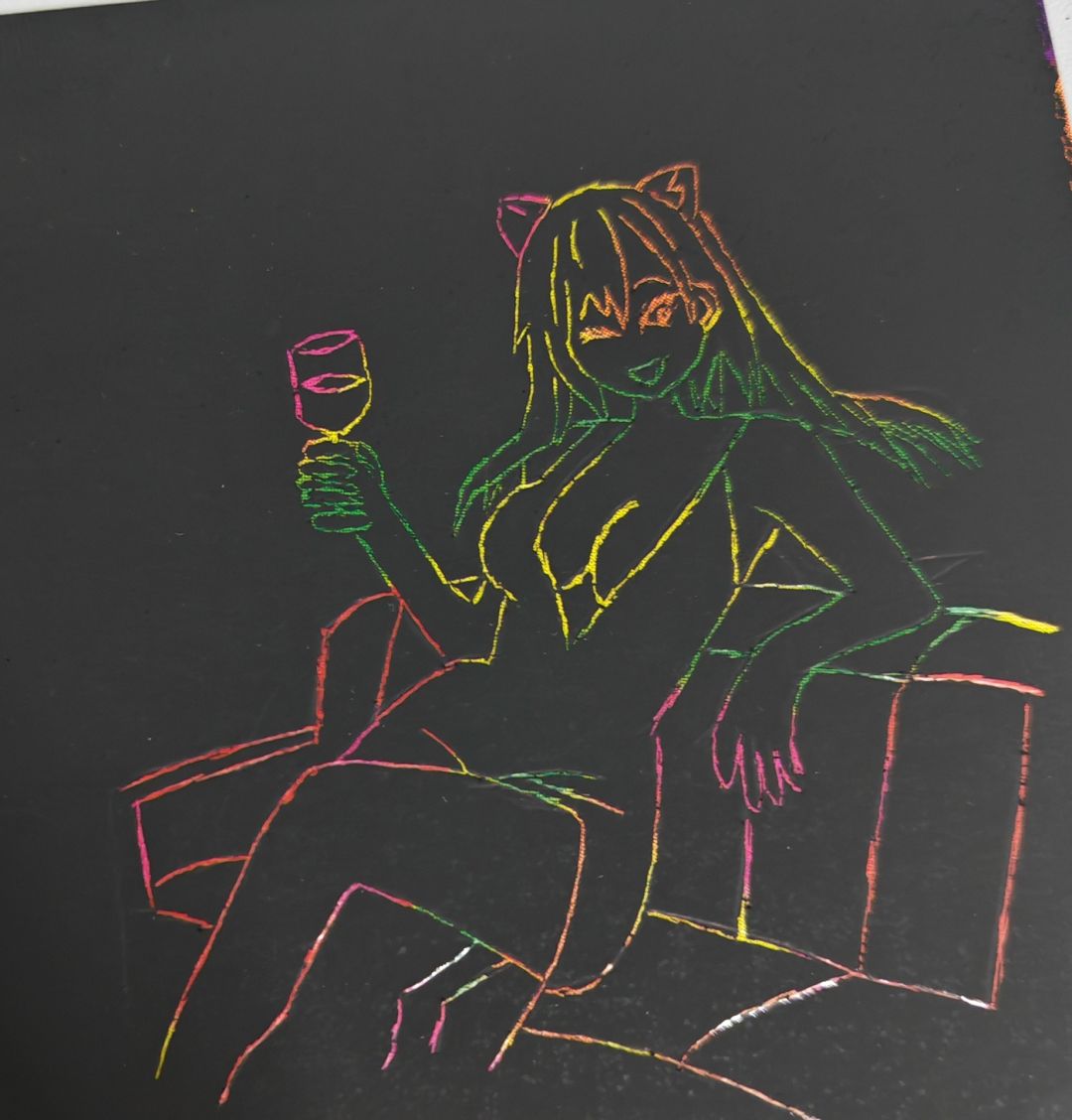 刮画-米娅 1