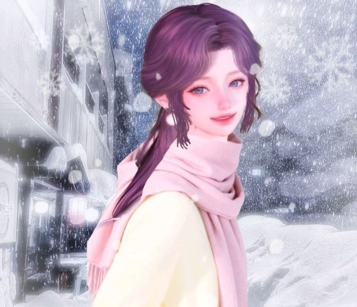 要不要一起去？雪地玩耍❄️。截图