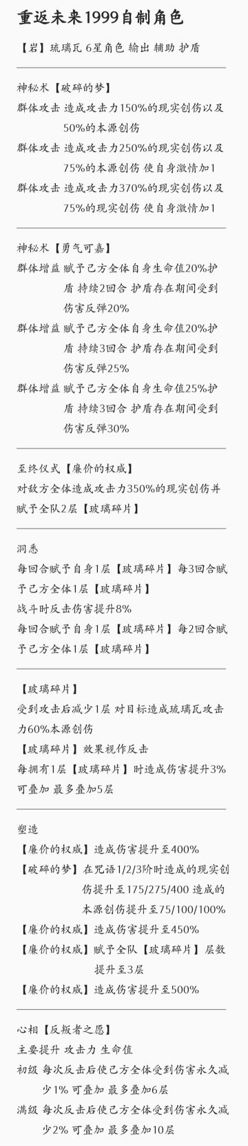 重返未来1999自制角色（4）