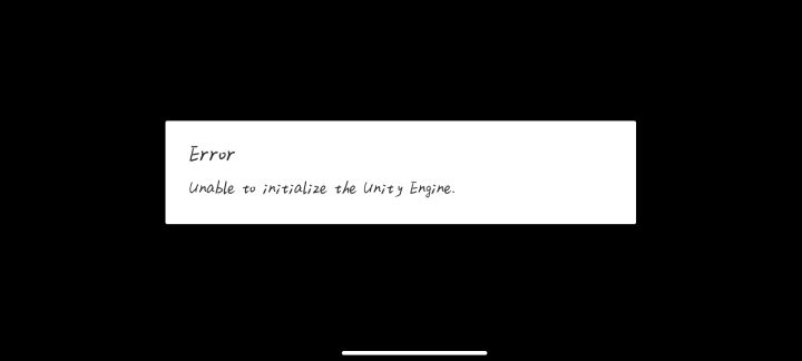 手机为红米9a，更新到了MIUI12.5稳定版，点开喵斯后进不去，提示unity引擎初始化错误（？），求大佬帮忙看看是怎么回事截图