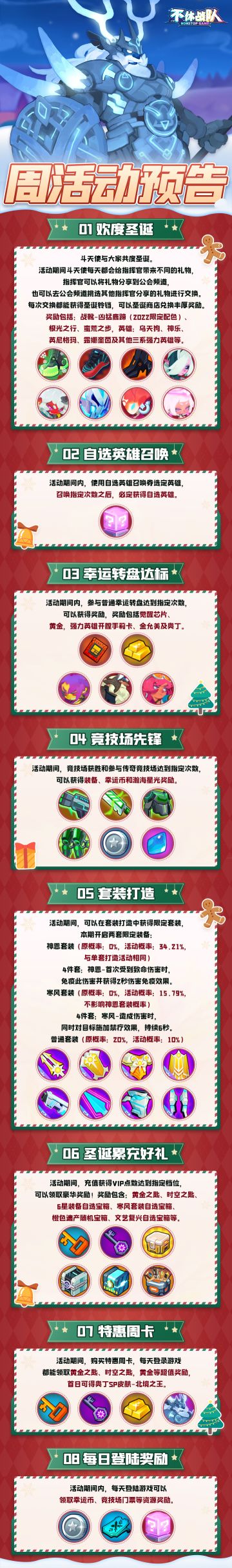 12.23周活动预告 （服务器范围：1~872 ）