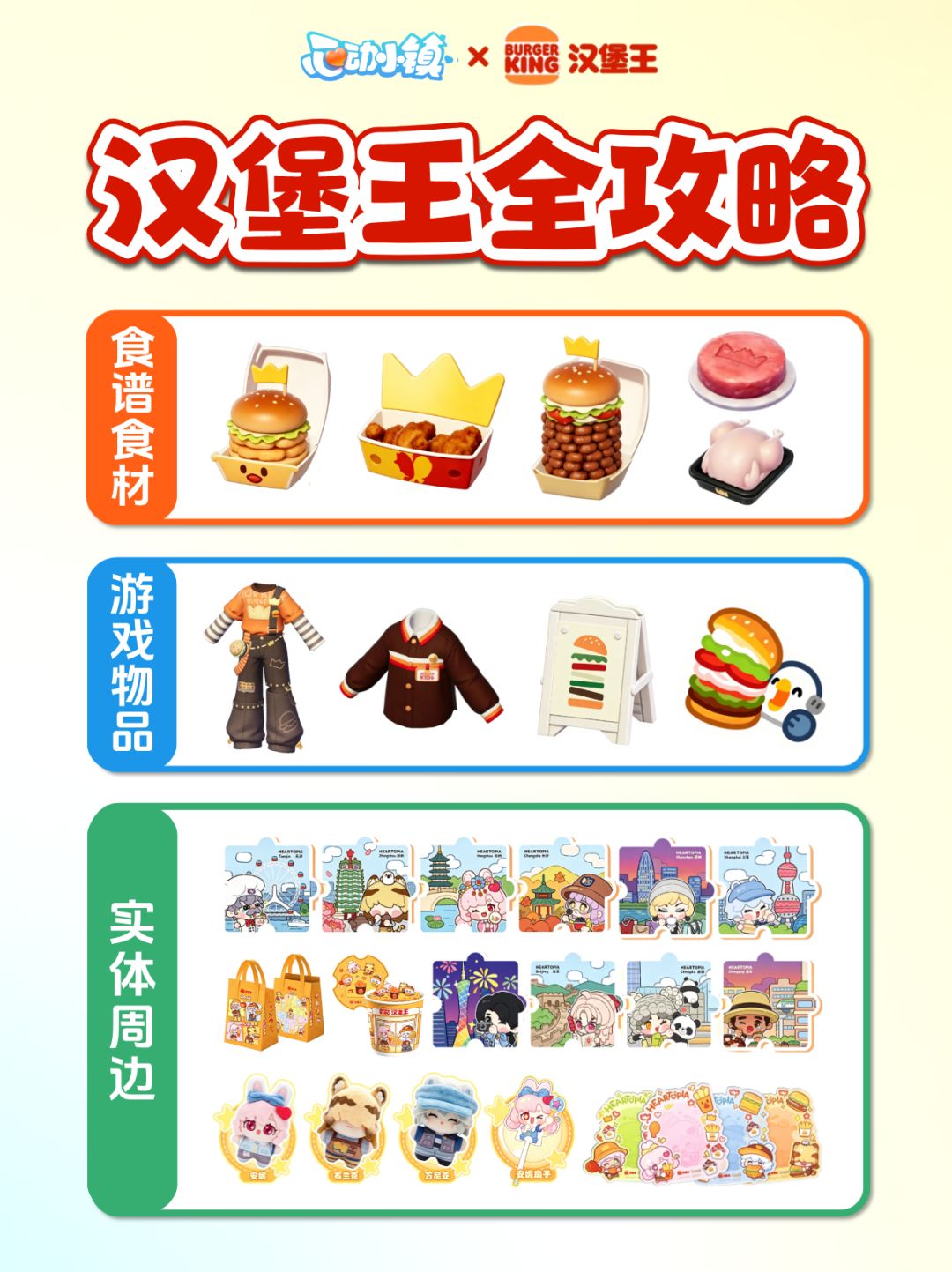 心动小镇×汉堡王联动全攻略 食谱食材服饰家具周边 1