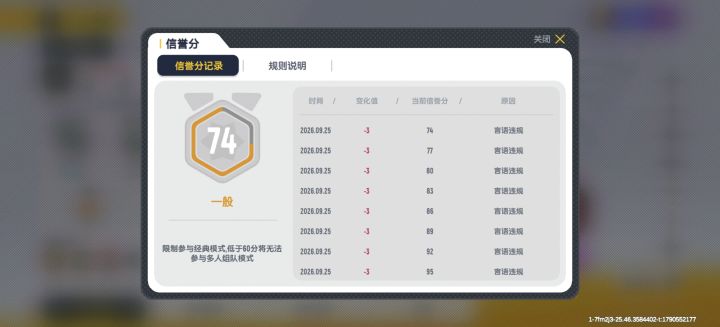 信誉分截图