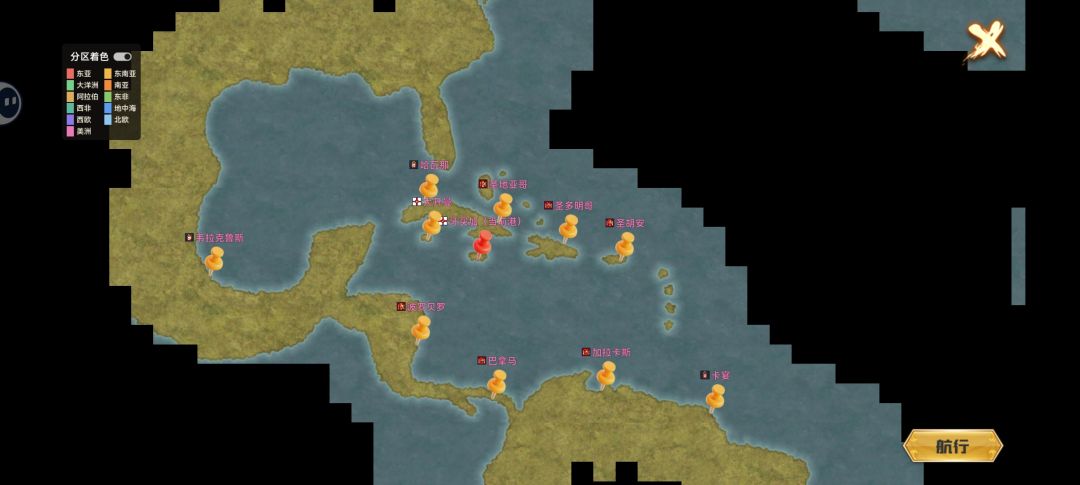 加勒比海和南非地图(部分) 1