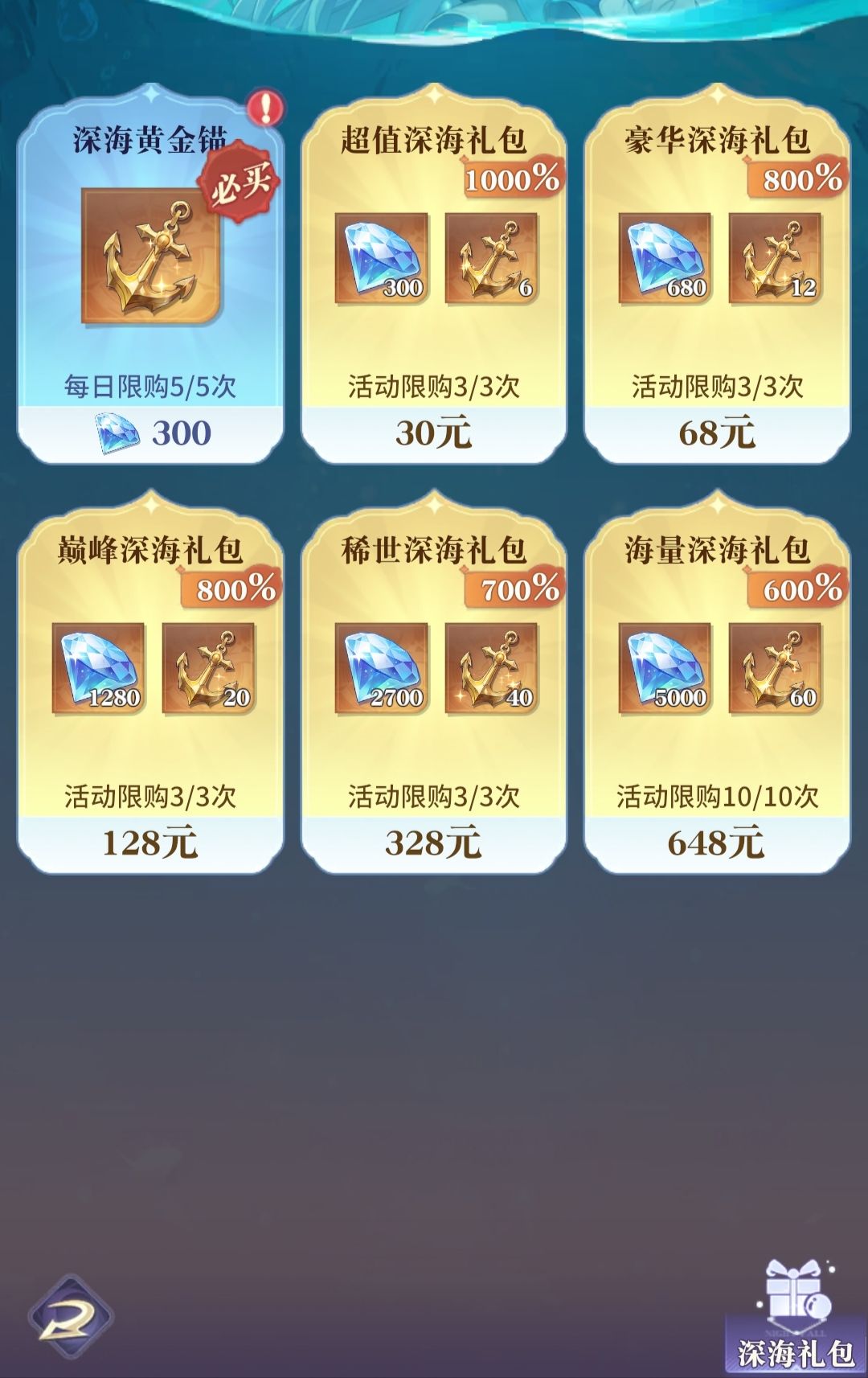 这个活动囤多少船锚可以抽一波? 2