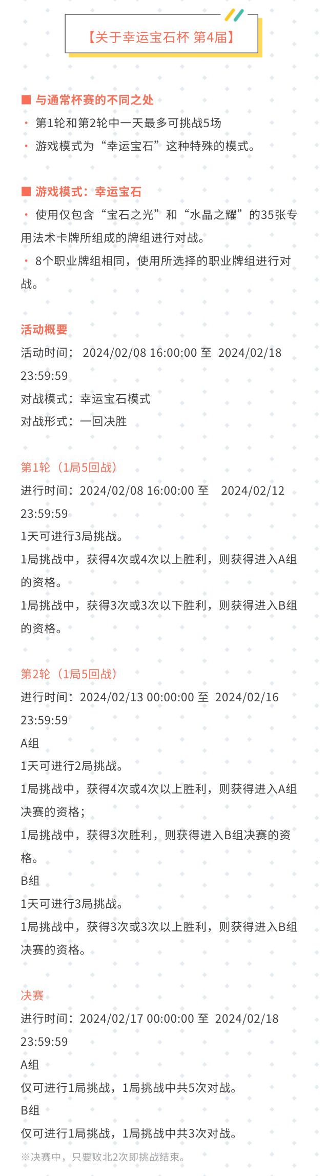【幸运宝石杯 第4届】 大赛活动公告 3